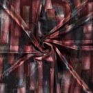Jersey stoff discharge bedruckt streifen bordeauxrot