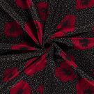 Jersey stoff discharge bedruckt blume rot