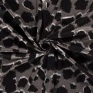 Jersey stoff discharge bedruckt panther hellgrau