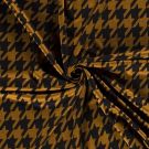 Jersey stoff discharge bedruckt pied-de-poule braun