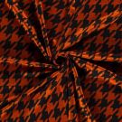 Jersey stoff discharge bedruckt pied-de-poule braun