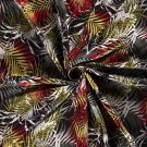 Jersey stoff discharge bedruckt pflanzen braun