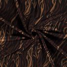 Jersey stoff discharge bedruckt tiere braun