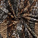 Jersey stoff discharge bedruckt tiger braun