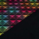 Softshell digitaldruck quadrate multicolor/schwarz