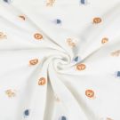 Baumwolljersey tiere offwhite