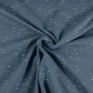 Baumwolljersey vögel indigo