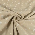 Baumwolljersey blumen beige