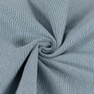 Bündchenstoff gestreift 1mm indigo/offwhite