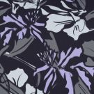 Baumwolljersey abstrakte blumen dunkelviolett