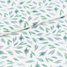 100x150 cm baumwolljersey digitaldruck grüne blätter offwhite blooming fabrics