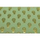 95x150 cm baumwolljersey löwen altgrün/gold-metallic
