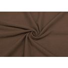 Baumwolljersey velvet touch uni dunkelbraun