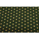 50x140 cm baumwolle christmas sterne dunkelgrün/gold