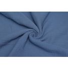 100x130cm baumwoll musselin uni stahlblau