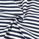 50x70 cm bündchenstoff gestreift 6mm marine