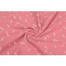 Baumwoll musselin dreilagig federn altrosa