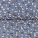 Gekochte wolle stahlblau mit grauen punkten