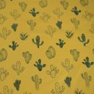 95x150 cm baumwolljersey kakteen senf/grün-metallic