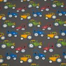 100x150 cm baumwolljersey traktoren dunkelbraun