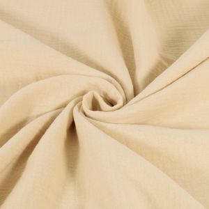 Baumwoll musselin uni beige