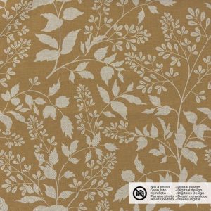 Dekostoff leinen-optik digitaldruck blätter camel