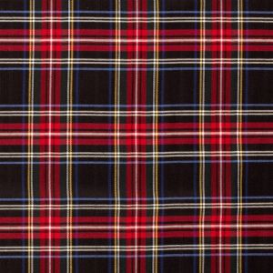 Gabardine stretch schottenkaro schwarz