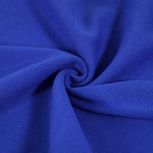 Bündchenstoff 2x2 rippe kobalt