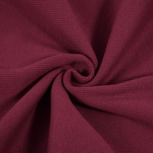 Bündchenstoff 2x2 rippe bordeaux