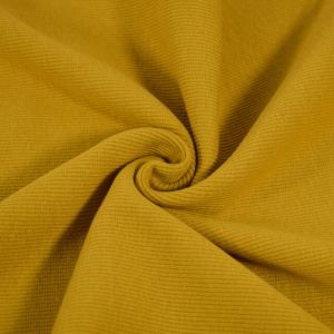 Bündchenstoff 2x2 rippe ocker