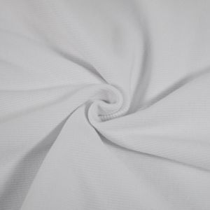 Bündchenstoff 2x2 rippe weiß