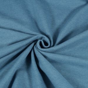 Baumwolljersey meliert petrol