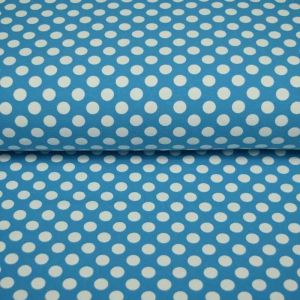 100x150 cm baumwolljersey punkte türkis
