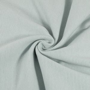 Bündchenstoff gestreift 1mm eisblau