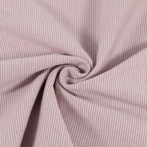 Bündchenstoff gestreift 1mm hellmauve