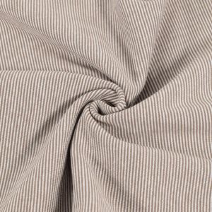 Bündchenstoff gestreift 1mm taupe braun