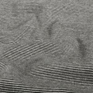 Bündchenstoff gestreift 1mm schwarz