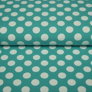 100x150 cm baumwolljersey große punkte mint