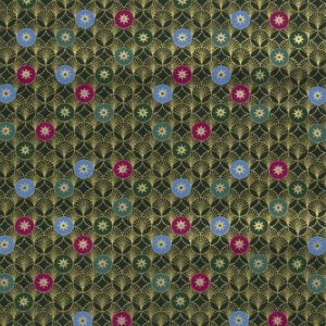 Baumwolle christmas sterne grün/gold