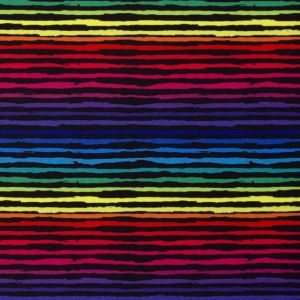 Kostümstoff bunte streifen schwarz