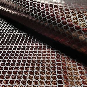 Lamé stretch foliendruck mermaid bronze