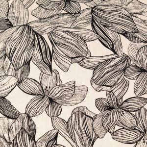 Viskose leinen blumen natur