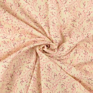 Seersucker blumen rosa