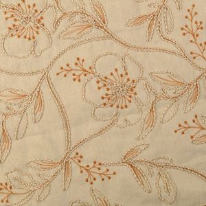 Leinen stoff stickerei blumen nude