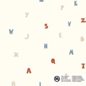 Baumwolle popeline buchstaben offwhite