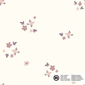 Baumwolljersey vögel offwhite