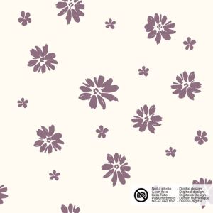 Baumwolljersey blumen offwhite