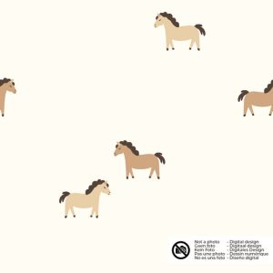 Baumwolljersey pferde offwhite