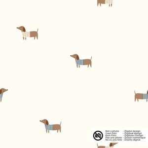 Baumwolljersey hunde offwhite