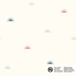 Baumwolljersey untergehende sonnen offwhite